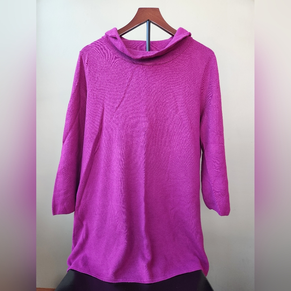 Talbots Bold Pink Turtleneck Sweater